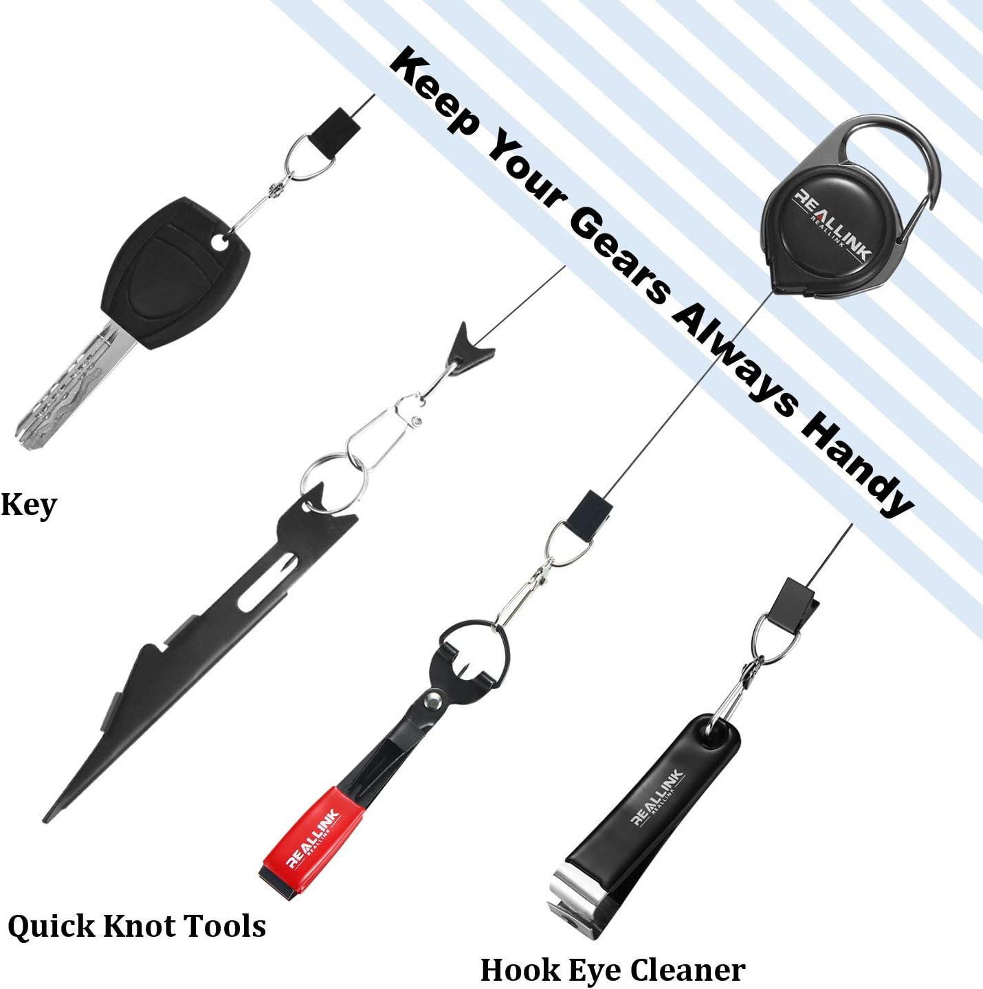 Fishing Equipment Quick Knot Tying Tool and Zinger Retractors 3 in 1 Combo Fly Fishing Tools Kit Supplies and Accessories Durable 420 Stainless Steel lanyard Come with Zinger Retractor : Sports & Outdoors