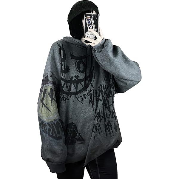 ジャケット・アウター 00s archive skull velourjacket grungeY2K Amazon.com: Y2K Streetwear Hoodies Full Zip Up Grunge Jacket
