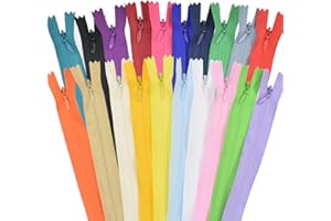 SHRJ 40Pcs Nylon Invisible Sewing Zippers, for DIY Handmade Garment Bags Home Textile Tailor Sewing Craft Sewer Crafter's Spe