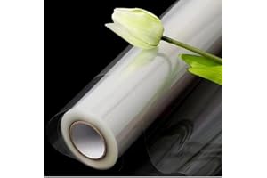 Vanhench 17.5" x 125' Clear Cellophane Wrap for Gift Baskets, 3Mil Thick Cellophane Wrap Roll for Bouquet Flower Wrapping, Clear Plastic Wrap for Gifts, Valentines Day, Easter Gift Basket for Gifts