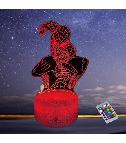 MARVEL スパイダーマンランプ Marvel Spider-Man USB Powered Glitter Motion Lamp LED Light