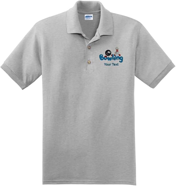 Personalized Custom Embroidered Bowling Design on Polo
