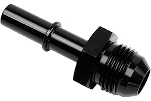 AFATEBOX 8AN Male to 3/8 SAE Quick Disconnect Male Push-On EFI Fitting Fuel Rail Hose Line Adapter Aluminum Black