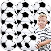 Lamnhin Soccer Beach Balls for Kids: 12 Pack Inflatable Beach Ball Bulk Pool Hawaiian Tropical - 16 Inch Soccer Theme Party Decorations Favors