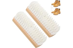 GENERIC 2025 New Suede Brush and Eraser, Soft Suede Shoe Brush Cleaner, Suede Cleaning Brush for Shoes, Bags, Jacket, Sofa with Wooden Handle, Stain Eraser (2pcs)