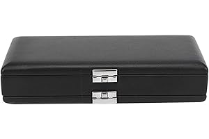 Bassoon Reed Case, PU Leather Bassoon Reed Container 20 Reeds Storage Case with Thicken Soft Flannel