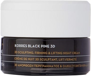korres 3d black pine night cream