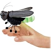 Folkmanis Mini Firefly Finger Puppet, Green, Black, 1 EA