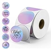 MUNBYN 2 Inch Round Thermal Labels, Direct Thermal Printer Labels for Small Businesses, DIY Logo Design, 750 Sheets/1 Roll