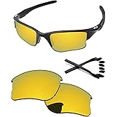 PapaViva Replacement Lenses &amp; Rubber Kits for Oakley Half Jacket 2.0 XL OO9154 62mm - Precise Fit, UV Block, Impact Resistant