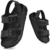 Naxbewu Toddler Unisex Adjustable Buckle Sandals – Comfortable Open Toe Beach & Pool Shoes for Boys & Girls with Back Strap
