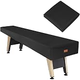 K-Musculo Shuffleboard Table Cover, Heavy Duty Leatherette Waterproof &amp; Tearproof Shuffleboard Covers Fit for 9FT(108"L x 25"W x 8"H) Shuffleboard Table (Black)