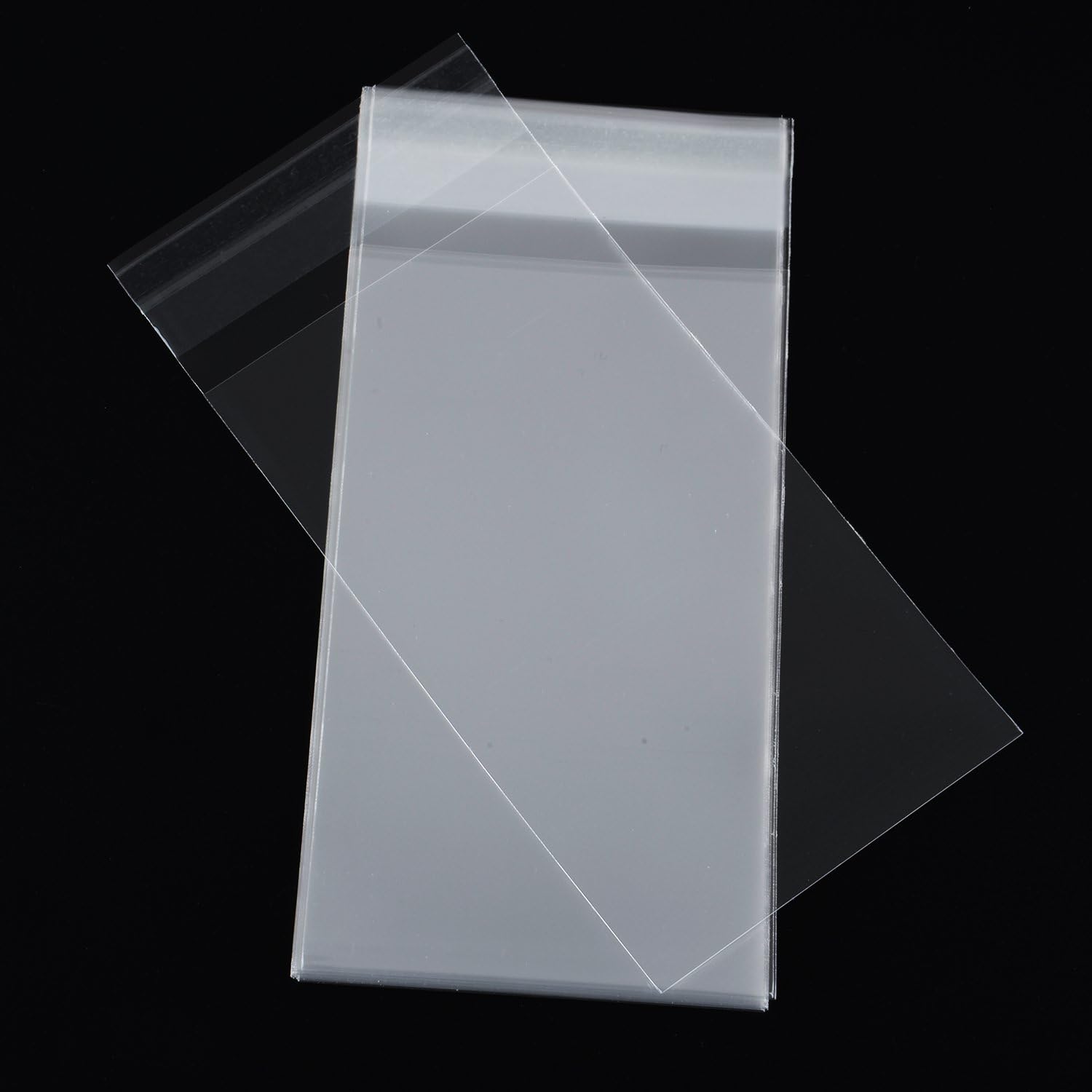 300 Pieces Clear Cellophane Bags Self-Adhesive Sealing Treat Bags OPP Plastic Bag for Candy, Soap, Cookie, Valentine Chocolates (3 x 7 Inches) - Image 4