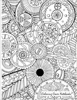 Coloring Cover Notebook Gears Notebook For Note Taking - 