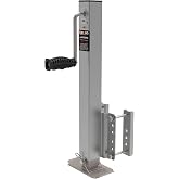 TOWKING 2500Lbs Heavy Duty Trailer Jack, Fixed Mount Jack with Drop Leg | Silver