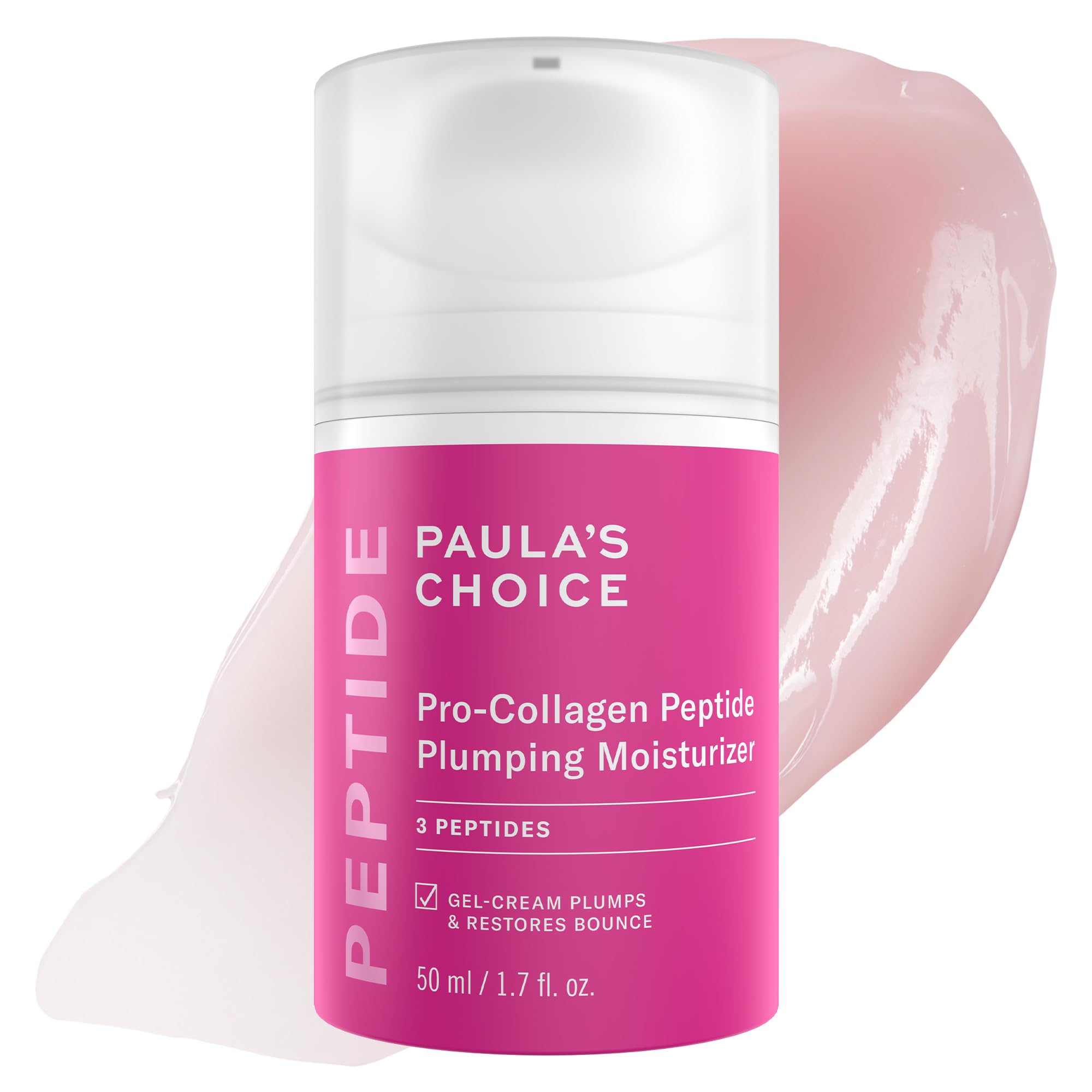 Photo 1 of (missing lid) Paula's Choice Pro-Collagen Peptide Plumping Face Moisturizer, Daily Gel Face Cream for Deep Lightweight Hydration, Wrinkles & Loss of Firmness, Fragrance-Free, 1.7 Fl Oz
