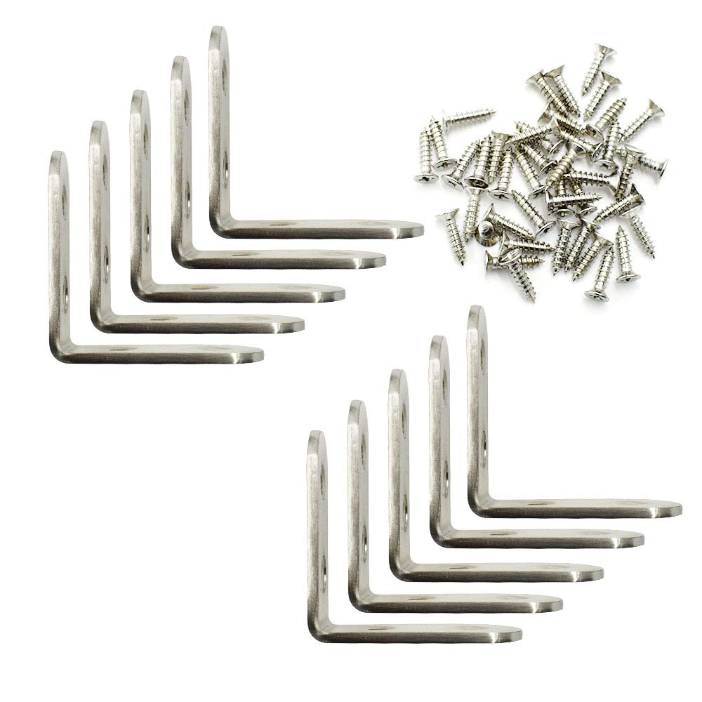 Lictop 10pcs Screws With Parts Furniture 1 97x1 97x1 2for Braces Corner Braces 80 Off Www Tshong Bt