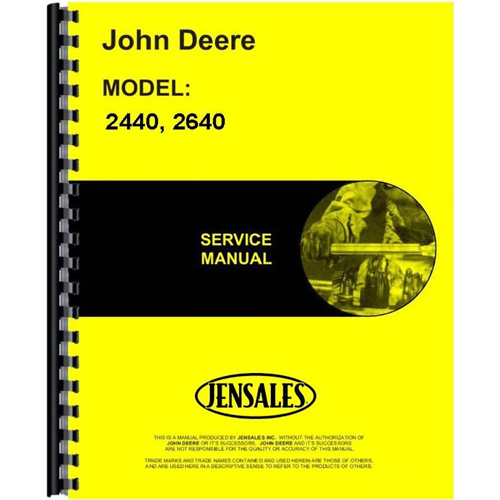 New Service Manual For John Deere Tractor 2440 (Includes 2 Volumes)  Spiral-bound