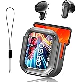 ERAZERL NE20 AI Translation Earbuds Real Time Wireless Bluetooth 6.0 AI Headphones LCD Touch Screen Support 148 Languages Translation Real Time Translator Earbuds Support Playing Music Phone Calls