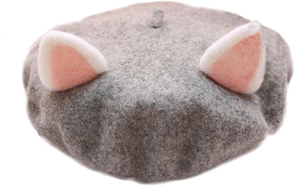 Women's Cute Lolita Cat Beret Cap Painter Hat Sweet Students