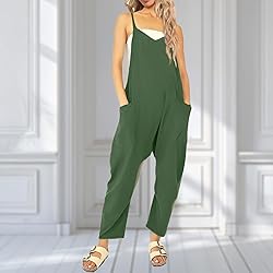 UNIANKIYA One Piece Jumpsuits for women V Neck