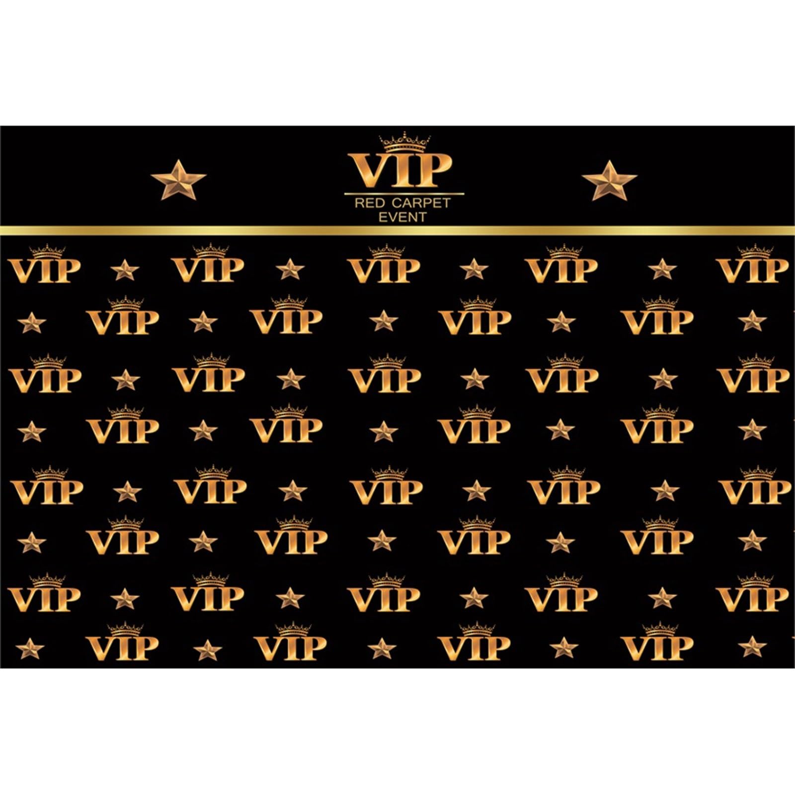 YongFoto 15x10ft Vinyl Photography Backdrop VIP Backdrop Red Carpet Event Crown Stars Black Photo Backdrop for Party Decor Kids Adults Portrait Photo Shoot Photocall Background Video Studio Props