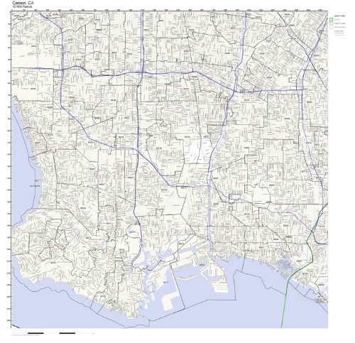 Amazon.com: Carson, CA ZIP Code Map Not Laminated: Home & Kitchen