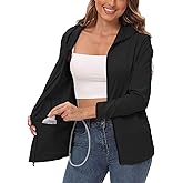 EVERWORTH Post Mastectomy Shirts with Drain Pockets Breast Mastectomy Recovery Must Haves Long Sleeve Zip Up Shirts Clothing