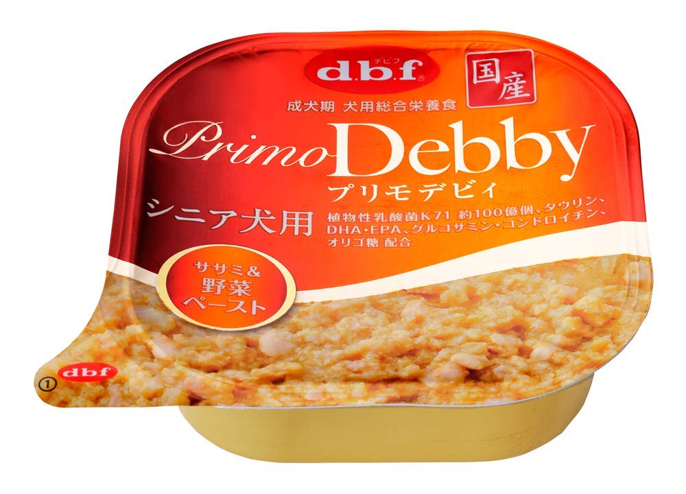 デビフ ドッグフード プリモデビィ シニア犬用 ササミ&野菜ペースト オレンジ 95グラム (x 6) (まとめ買い)商品画像