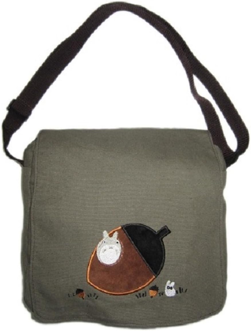 My Neighbor TOTORO Olive Green Messenger Bag School Work Canvas 60103 Messenger Bags