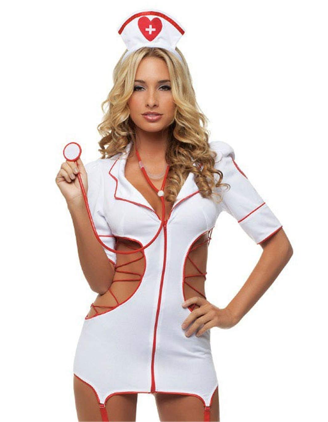 Women Sexy Nurse Lingerie Bedroom Naughty Nurse Costume Cosplay Uniform Outfit