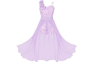 JEEYJOO Kids Girls Chiffon Sleeveless Sequined Birthday Prom Party Jumpsuit Pageant Dancing Romper Gowns