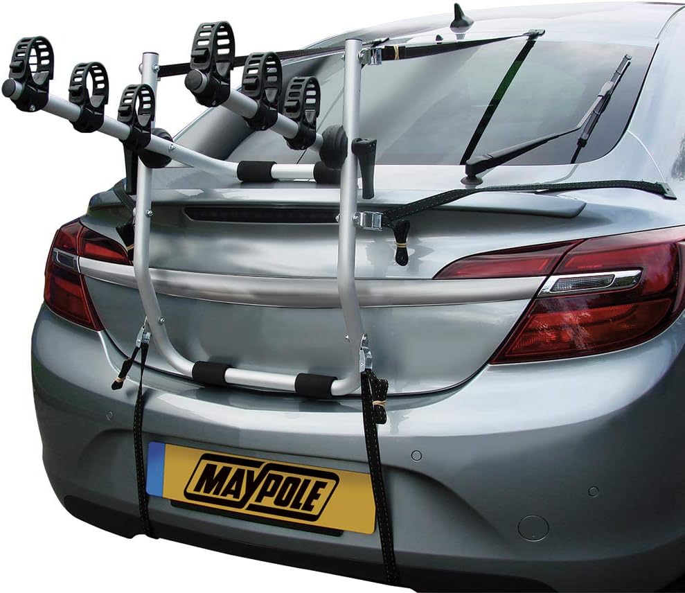 Maypole Rear Mounted Alloy Cycle Carrier for 3 Bikes Total 45 kg