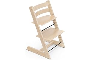 Tripp Trapp Chair from Stokke, Natural - Adjustable, Convertible Chair for Toddlers, Children & Adults - Convenient, Comfortable & Ergonomic - Classic Design
