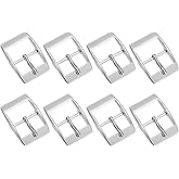 uxcell Metal Roller Buckle Single Prong Belt Buckle Center Bar Buckles for Leather Craft Accessories