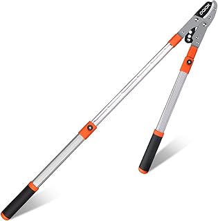 Paick Garten Teleskop-Astschere 690mm - 1024mm einstellbar Teleskopierbare Bypass-Baumschere, Getriebeastschere für Zweige mit 50 mm Durchmesser , Antihaftbeschichtet