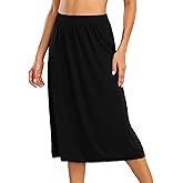 Vlazom Half Slips for Women Under Dress Long Half Slip Under Skirt with Lace Trim Size S-XXL