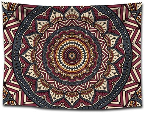 Baisheng Indian Mandala Wall Hanging Tapestry Hippie Tapestries Bedding Bedspread, Picnic Beach Sheet, Table Cloth, Decorative Wall Hanging (Mandala 4-39 * 29Inch/100 * 75cm)