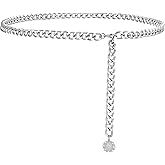 Gold Metal Waist Chain for Women - Adjustable Body Chain with Link Belts for Dress & Jeans