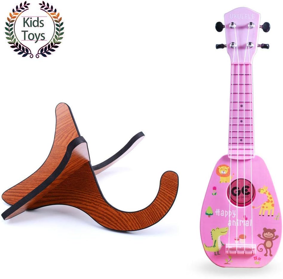 YOLOPARK Mini Guitar Ukulele Toy for Kids(17 Inch Pink