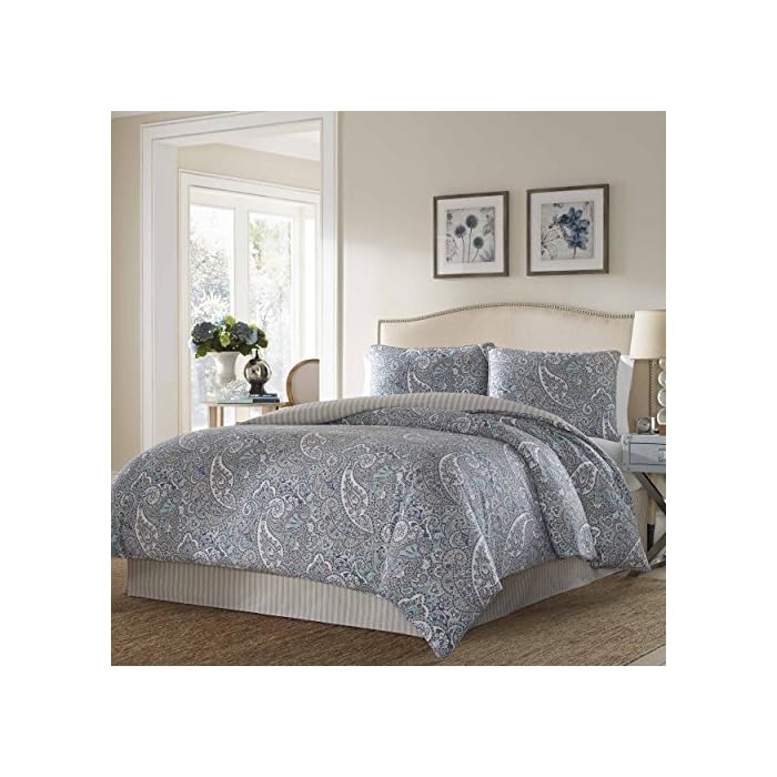 Stone Cottage Cotton Sateen Comforter Set, King, Lancaster LAVORIST