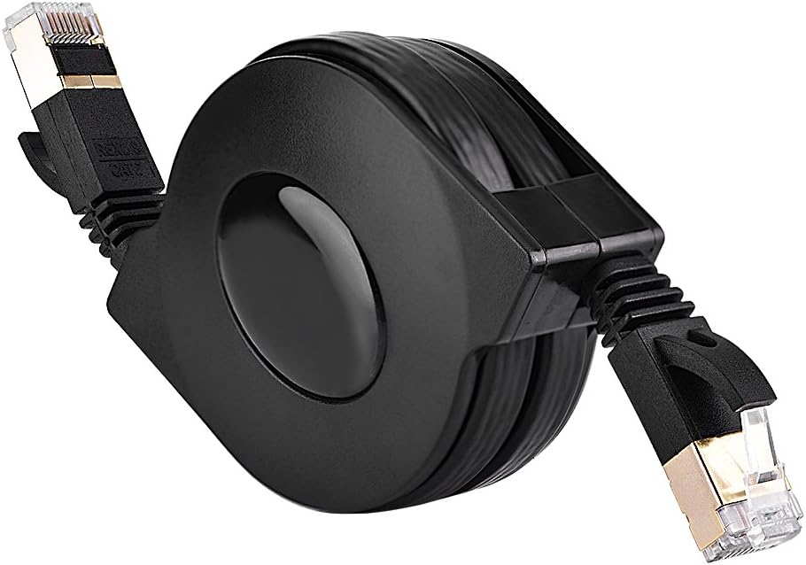 Retractable Cable,Tangxi 1.5m Adjustable CAT7 RJ45