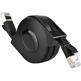 FOSA CAT 7 Ethernet Cable, Retractable CAT7 RJ45 600MHz Patch LAN Network Cable Flat Ethernet Cord