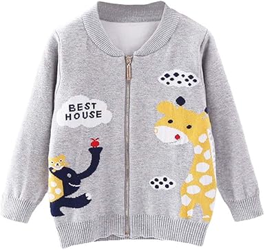 boys zip up cardigan