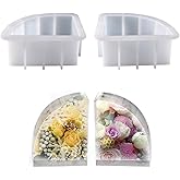 2Pcs Large Resin Molds,Sector Shape Silicone Deep Epoxy Resin Molds,Epoxy Resin Molds,Casting Molds for Flowers Preservation,