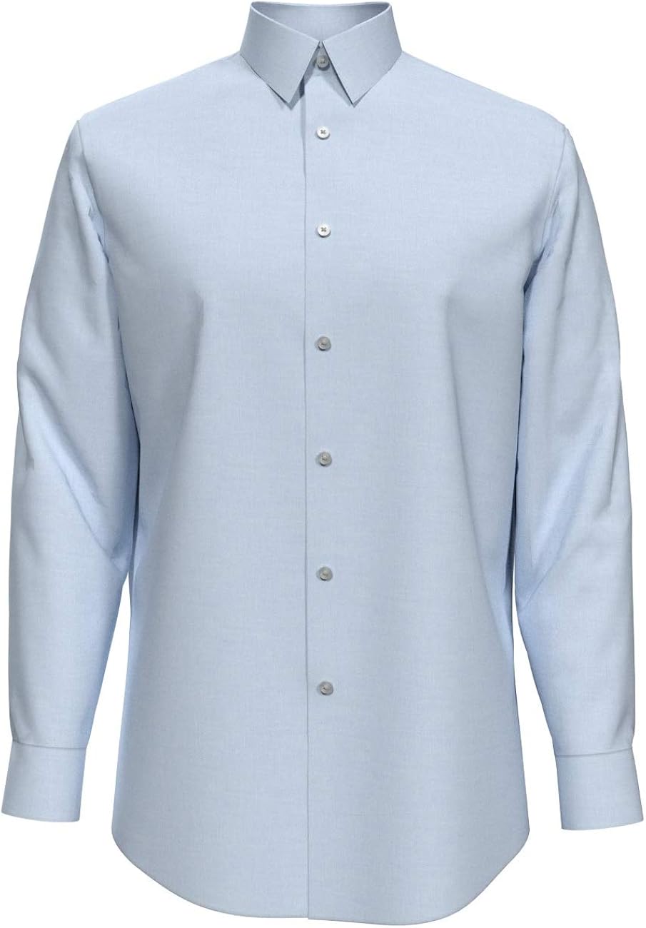 Calvin Klein Men's Dress Shirt Slim Fit Non-Iron Herringbone at  Men’s Clothing store