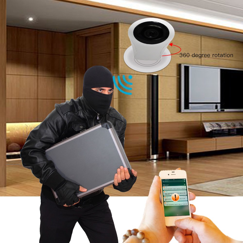 Security Camera HD 720p Surveillance Camera Wireless IP Camera Night Vision Two-way Audio Motion Detection Alerts Home Monitoring