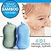 BabaMate Natural Bamboo Baby Bath Sponge - 2 Pack - Ultra Soft & Absorbent Sponge For Baby's Sensitive Skin, Biodegradable, Hypoallergenic - Blue Green