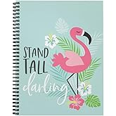Gotcha Covered Notebooks Softcover Stand Tall 8.5" x 11" Motivational Spiral Notebook/Journal, 120 Wide Ruled Pages, Durable Gloss Laminated Cover, Black Wire-o Spiral. Made in the USA