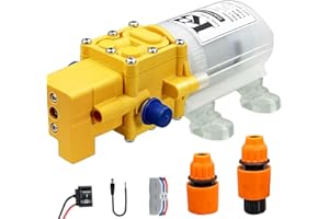 KBT KEEP BETTER TECH KBT 12V DC Water Transfer Pump with Cable Connector, 12 Volt Diaphragm Pump Self Priming Sprayer Pump for Watering the garden and Car Wash